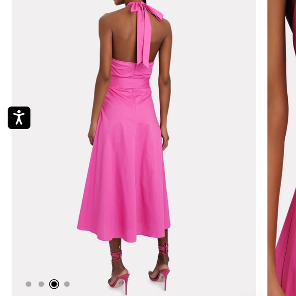 NWT STAUD
Kai Belted Poplin Halter Midi Dress - Picture 3 of 5